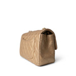 Chanel Gold Caviar Quilted Mini Rectangular Flap Antique Gold Hardware - Redeluxe