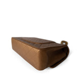 CHANEL Handbag Gold / Classic flap Vintage Gold Lambskin Quilted Classic Flap Medium Gold Hardware - Redeluxe
