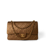 CHANEL Handbag Gold / Classic flap Vintage Gold Lambskin Quilted Classic Flap Medium Gold Hardware - Redeluxe