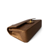 CHANEL Handbag Gold / Classic flap Vintage Gold Lambskin Quilted Classic Flap Medium Gold Hardware - Redeluxe