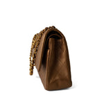 CHANEL Handbag Gold / Classic flap Vintage Gold Lambskin Quilted Classic Flap Medium Gold Hardware - Redeluxe