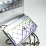 CHANEL Handbag Gradient 21K Gradient Metallic Rainbow Calfskin Quilted Wallet on Chain (WOC) - Redeluxe