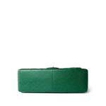 CHANEL Handbag Green 18S Emerald Green Caviar Quilted Jumbo Classic Flap Light Gold Hardware - Redeluxe