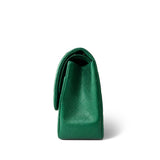 CHANEL Handbag Green 18S Emerald Green Caviar Quilted Jumbo Classic Flap Light Gold Hardware - Redeluxe