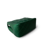 CHANEL Handbag Green 18S Emerald Green Mini Square Single Flap Light Gold Hardware - Redeluxe