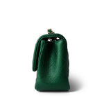 CHANEL Handbag Green 18S Emerald Green Mini Square Single Flap Light Gold Hardware - Redeluxe