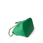 CHANEL Handbag Green 20S Small Perfect Meeting Green Lambskin Quilted Hobo Bag - Redeluxe