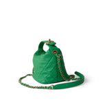 CHANEL Handbag Green 20S Small Perfect Meeting Green Lambskin Quilted Hobo Bag - Redeluxe