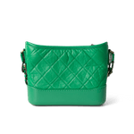 CHANEL Handbag Green / Gabrielle Green Aged Calfskin Quilted Hobo Gabrielle Bag Small Mixed Hardware - Redeluxe