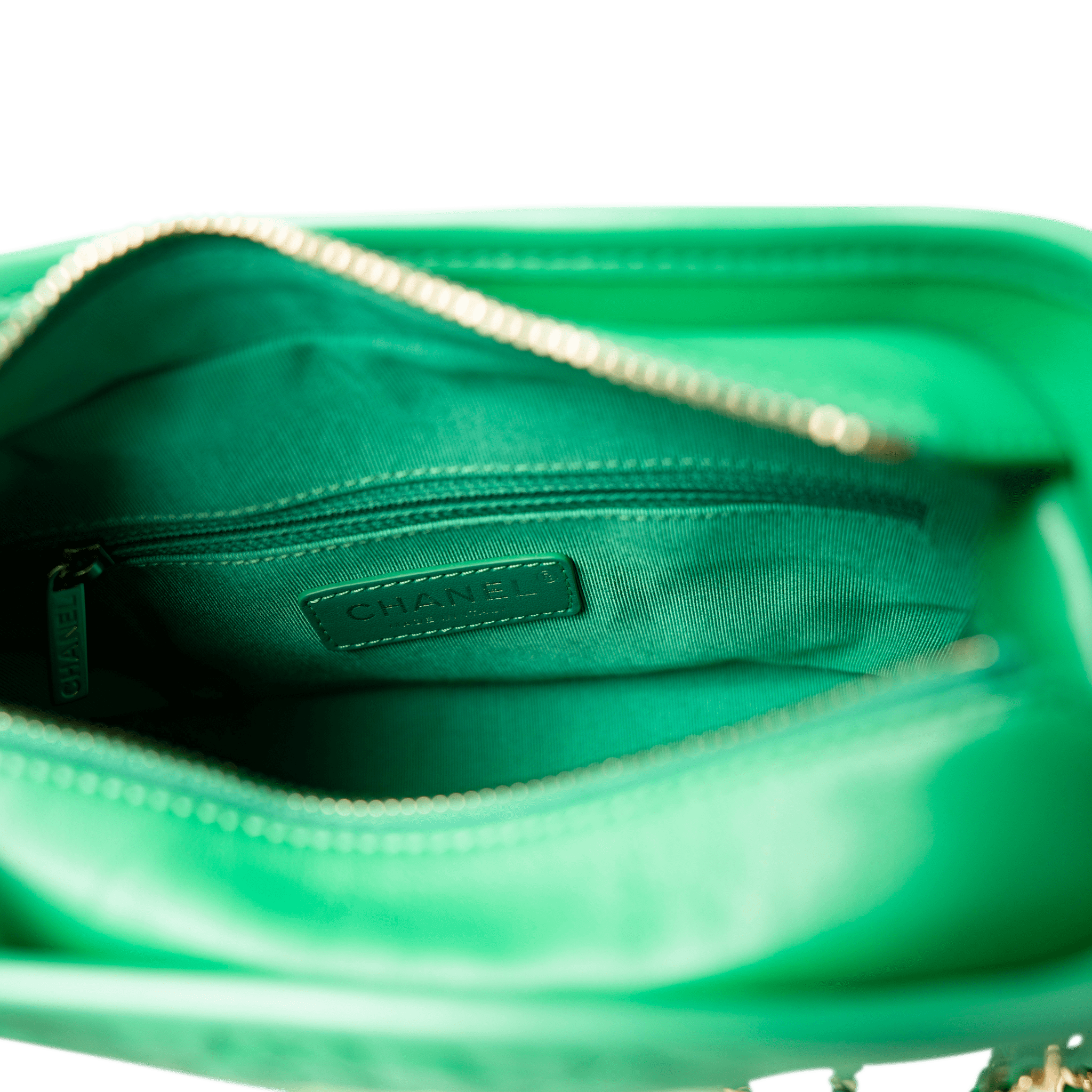 CHANEL Handbag Green / Gabrielle Green Aged Calfskin Quilted Hobo Gabrielle Bag Small Mixed Hardware - Redeluxe