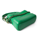 CHANEL Handbag Green / Gabrielle Green Aged Calfskin Quilted Hobo Gabrielle Bag Small Mixed Hardware - Redeluxe