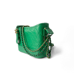 CHANEL Handbag Green / Gabrielle Green Aged Calfskin Quilted Hobo Gabrielle Bag Small Mixed Hardware - Redeluxe