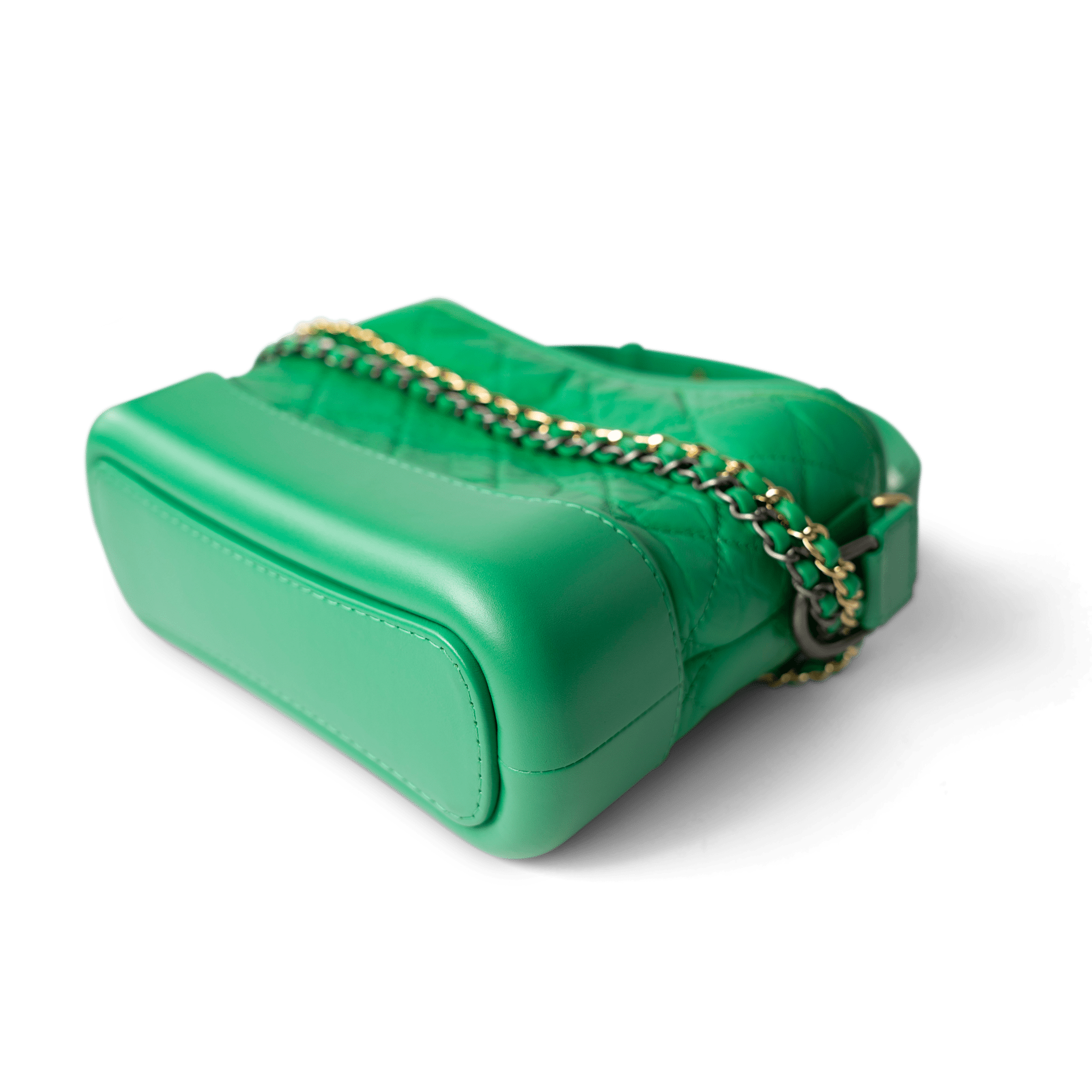 CHANEL Handbag Green / Gabrielle Green Aged Calfskin Quilted Hobo Gabrielle Bag Small Mixed Hardware - Redeluxe