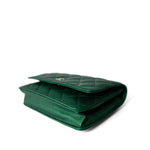 CHANEL Handbag Green / WOC 18S Emerald Green Caviar Quilted Wallet on Chain WOC - Redeluxe