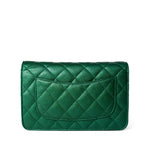 CHANEL Handbag Green / WOC 18S Emerald Green Caviar Quilted Wallet on Chain WOC - Redeluxe