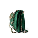 CHANEL Handbag Green / WOC 18S Emerald Green Caviar Quilted Wallet on Chain WOC - Redeluxe