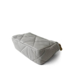 CHANEL Handbag Grey 21A Grey Lambskin Quilted 19 Flap Mixed Hardware - Redeluxe