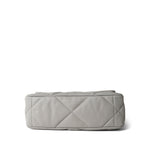 CHANEL Handbag Grey 21A Grey Lambskin Quilted 19 Flap Mixed Hardware - Redeluxe