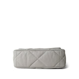 CHANEL Handbag Grey 21A Grey Lambskin Quilted 19 Flap Mixed Hardware - Redeluxe