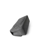 CHANEL Handbag Grey Dark Grey Lambskin Quilted Mini Rectangular Flap Light Gold Hardware - Redeluxe