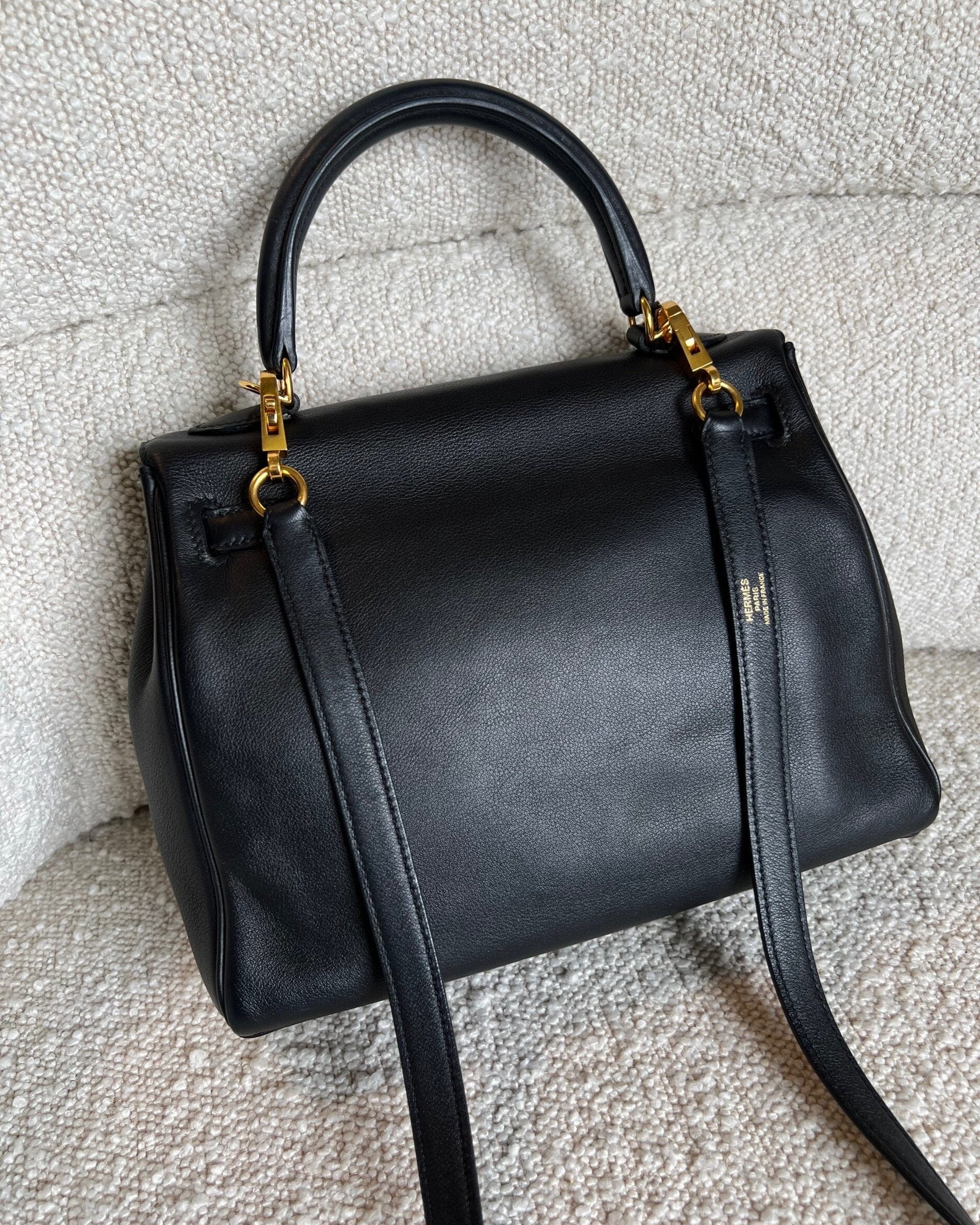 CHANEL Handbag Hermes Kelly 25 Black GHW - Redeluxe
