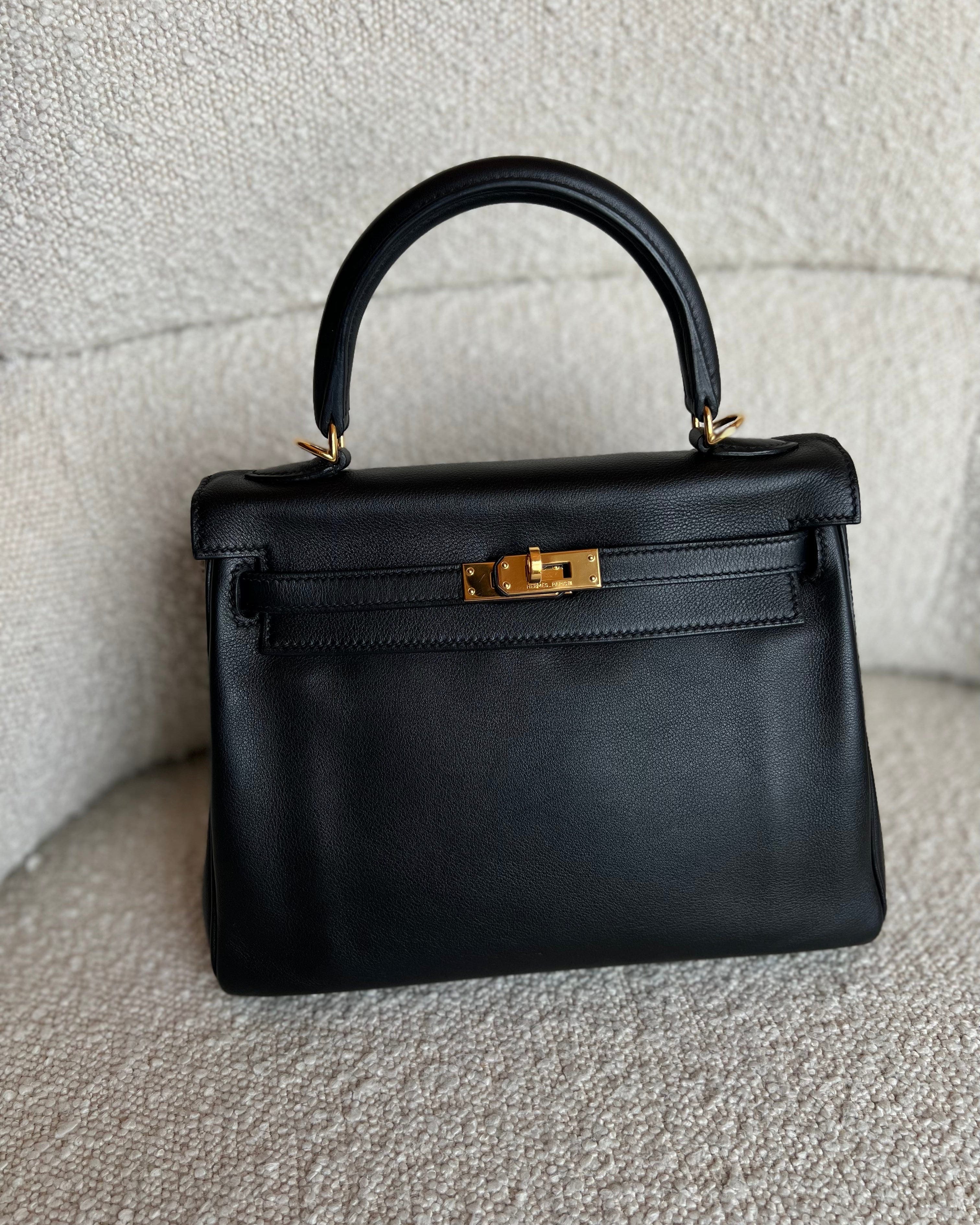 CHANEL Handbag Hermes Kelly 25 Black GHW - Redeluxe