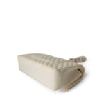 CHANEL Handbag Ivory / Classic flap 18C Ivory Chevron Lambskin Medium Classic Flap Light Gold Hardware - Redeluxe