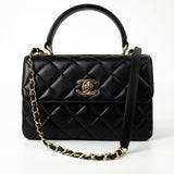 CHANEL Handbag Lambskin Quilted Trendy CC Small Light Gold Hardware - Redeluxe