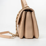 CHANEL Handbag Light Beige Lambskin Quilted Trendy CC Small LGHW - Redeluxe
