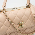 CHANEL Handbag Light Beige Lambskin Quilted Trendy CC Small LGHW - Redeluxe