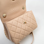 CHANEL Handbag Light Beige Lambskin Quilted Trendy CC Small LGHW - Redeluxe