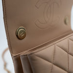 CHANEL Handbag Light Beige Lambskin Quilted Trendy CC Small LGHW - Redeluxe
