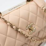 CHANEL Handbag Light Beige Lambskin Quilted Trendy CC Small LGHW - Redeluxe