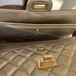 CHANEL Handbag Light Metallic Gold Aged Calfskin Quilted Small Reissue 2.55 - Redeluxe