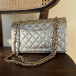CHANEL Handbag Light Metallic Gold Aged Calfskin Quilted Small Reissue 2.55 - Redeluxe