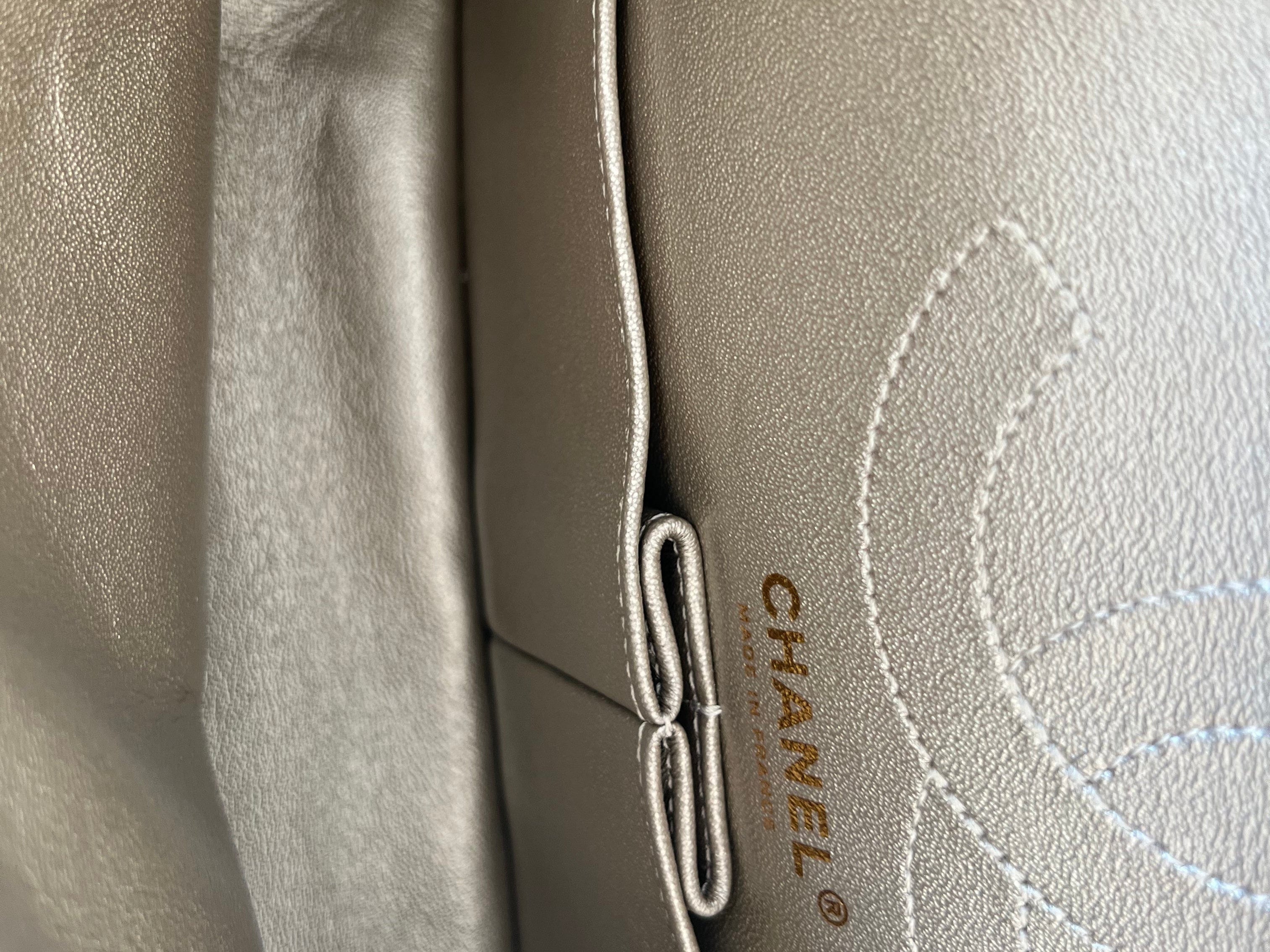 CHANEL Handbag Light Metallic Gold Aged Calfskin Quilted Small Reissue 2.55 - Redeluxe