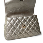 CHANEL Handbag Metallic 20A Metallic Aged Calfskin Quilted Mini Coco Handle Light Gold Hardware - Redeluxe