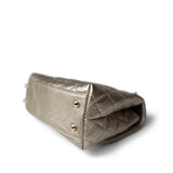 CHANEL Handbag Metallic 20A Metallic Aged Calfskin Quilted Mini Coco Handle Light Gold Hardware - Redeluxe