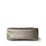 CHANEL Handbag Metallic 20A Metallic Aged Calfskin Quilted Mini Coco Handle Light Gold Hardware - Redeluxe