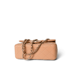 CHANEL Handbag Mini Top Handle / Beige 23P Dark Beige Lambskin Quilted Mini Top Handle LGHW - Redeluxe