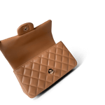 CHANEL Handbag Mini Top Handle / Beige 23P Dark Beige Lambskin Quilted Mini Top Handle LGHW - Redeluxe