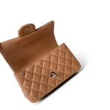 CHANEL Handbag Mini Top Handle / Beige 23P Dark Beige Lambskin Quilted Mini Top Handle LGHW - Redeluxe