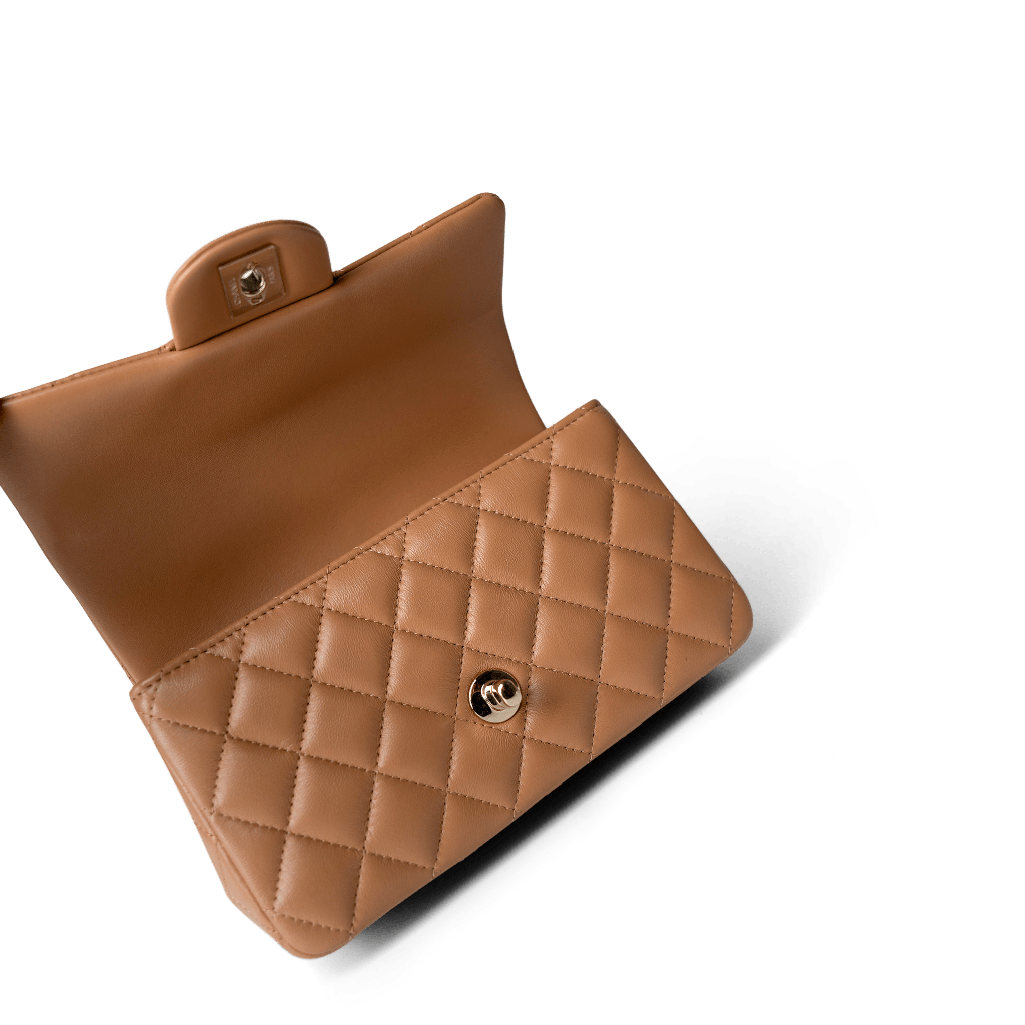 シャネル 23P トップハンドル スマホバッグ ベージュ 23P Dark Beige Lambskin Quilted Mini Top Handle LGHW – REDELUXE