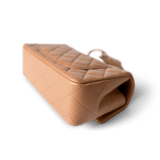 CHANEL Handbag Mini Top Handle / Beige 23P Dark Beige Lambskin Quilted Mini Top Handle LGHW - Redeluxe