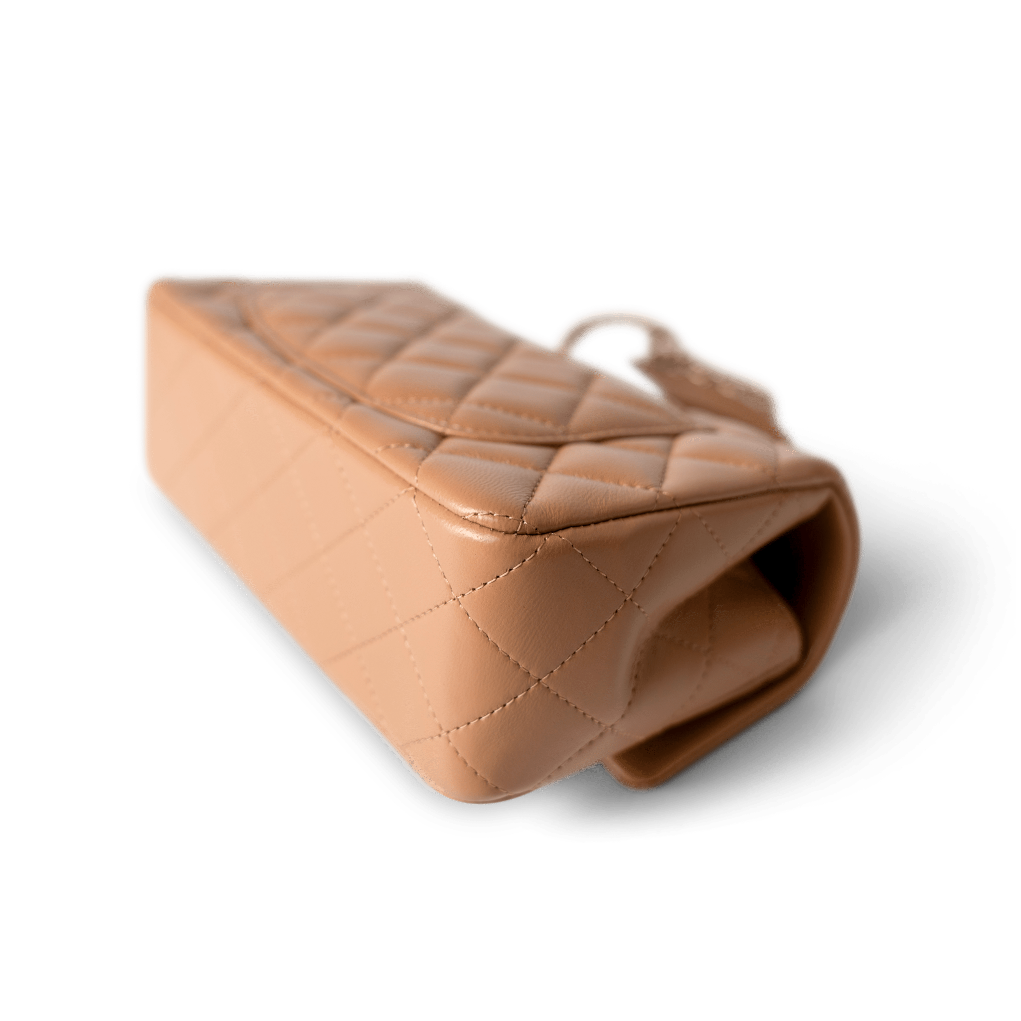 CHANEL Handbag Mini Top Handle / Beige 23P Dark Beige Lambskin Quilted Mini Top Handle LGHW - Redeluxe