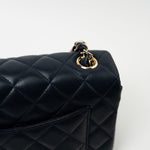 CHANEL Handbag Navy Blue Lambskin Quilted Mini Rectangular Flap Bag LGHW - Redeluxe