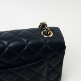 CHANEL Handbag Navy Blue Lambskin Quilted Mini Rectangular Flap Bag LGHW - Redeluxe