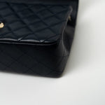 CHANEL Handbag Navy Blue Lambskin Quilted Mini Rectangular Flap Bag LGHW - Redeluxe