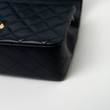 CHANEL Handbag Navy Blue Lambskin Quilted Mini Rectangular Flap Bag LGHW - Redeluxe