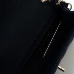 CHANEL Handbag Navy Blue Lambskin Quilted Mini Rectangular Flap Bag LGHW - Redeluxe